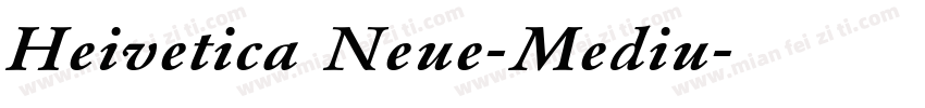 Heivetica Neue-Mediu字体转换